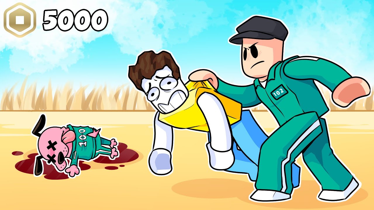 Quien GANE el JUEGO del CALAMAR gana 5000 ROBUX con los BROS...