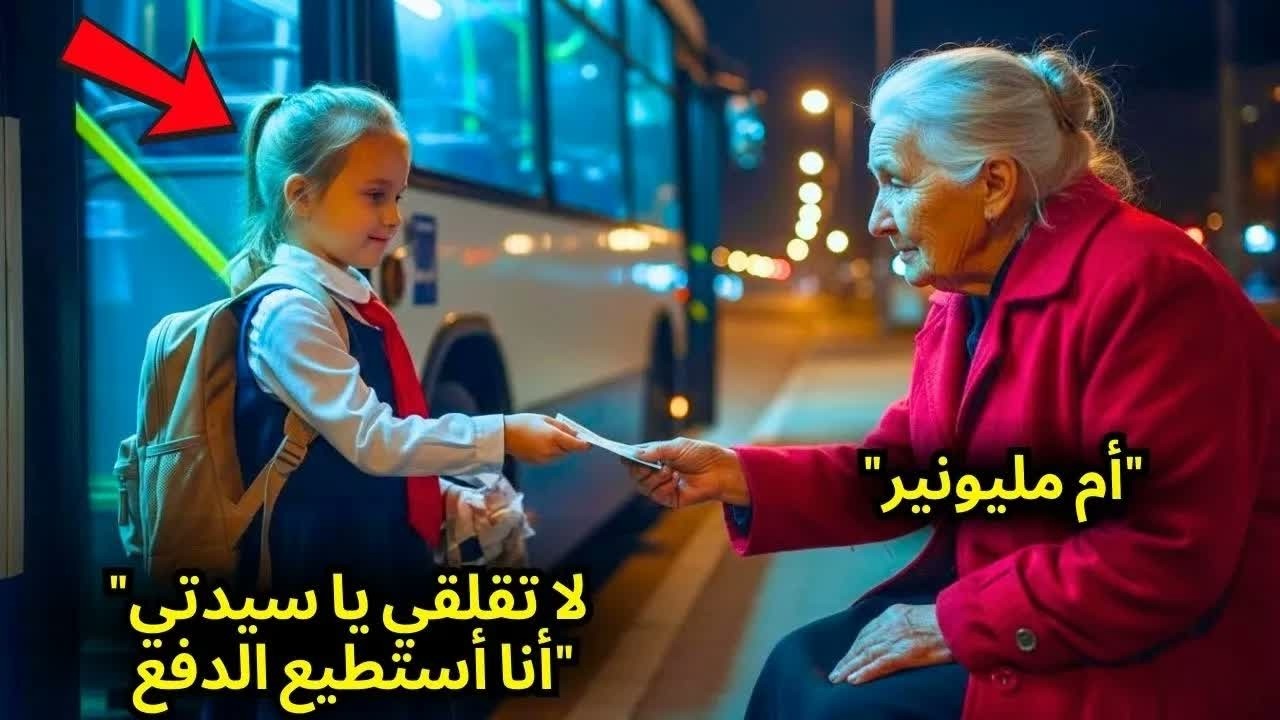 دفعت ابنة عاملة التنظيف ثمن تذكرة الحافلة للمرأة المسنّة دون أن تعلم أنها كانت والدة مليونير...