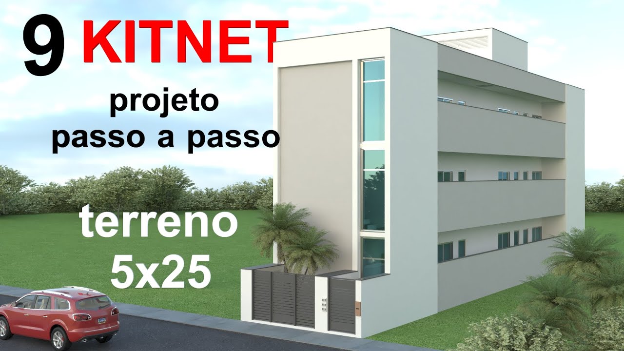 Como Construir 9 KITNETS em LOTE 5x25 Gastando POUCO DINHEIRO