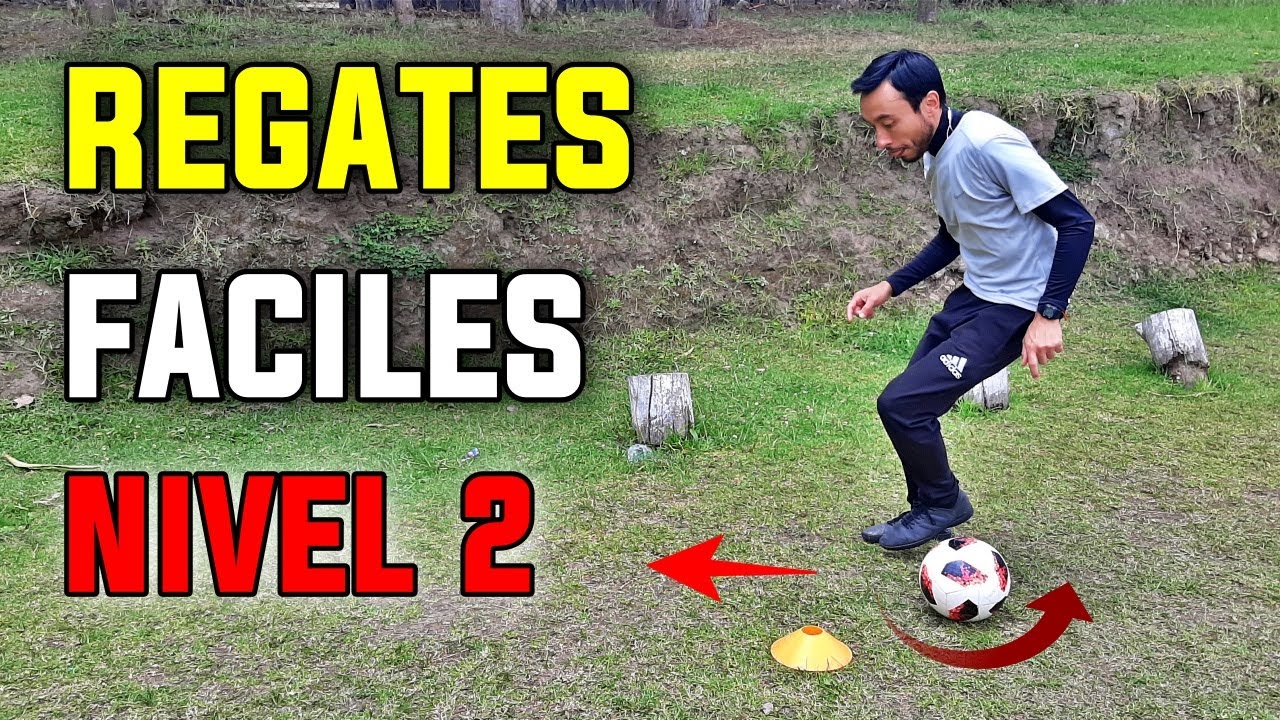 ️⚽️ COMO APRENDER A HACER REGATES EN EL FUTBOL NIVEL 2 - 4 Ejercicios de Regate Combinados Faciles