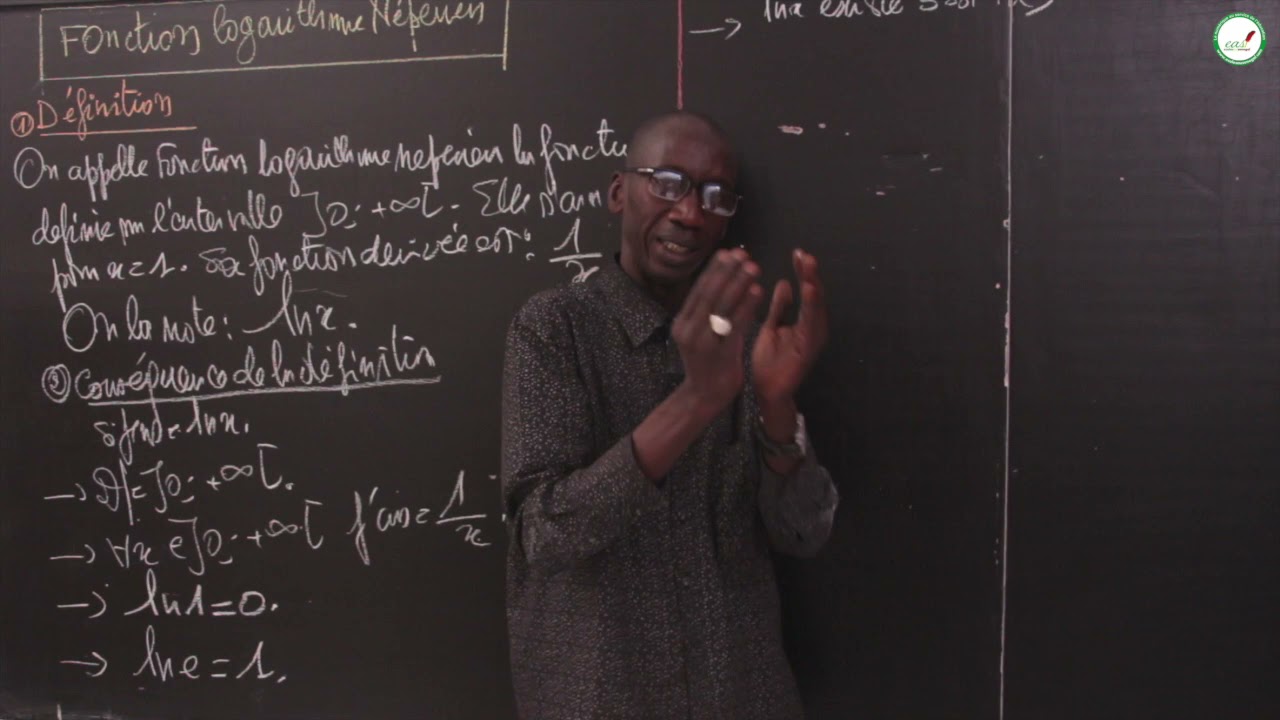Cours - Terminale S - Mathématiques : Fonction logarithme népérien / M. Diop