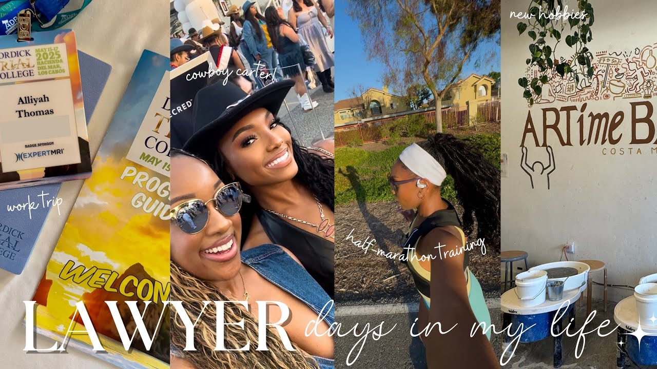 LIFE OF AN ATTORNEY | VLOG: BEYONCE CONCERT, WORK TRIP TO CABO, STILL RUNNING, POTTERY CLASS & BOOKS
