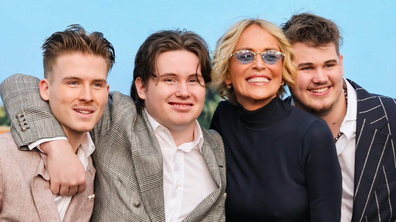 Sharon Stone Marvels Over 3 Rarely-Seen Sons Joining Her On Red Carpet