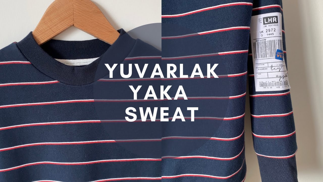 YUVARLAK YAKA SWEATSHİRT DİKİMİ | RİBANA YAKA ÖLÇÜSÜ | Merve İlhan