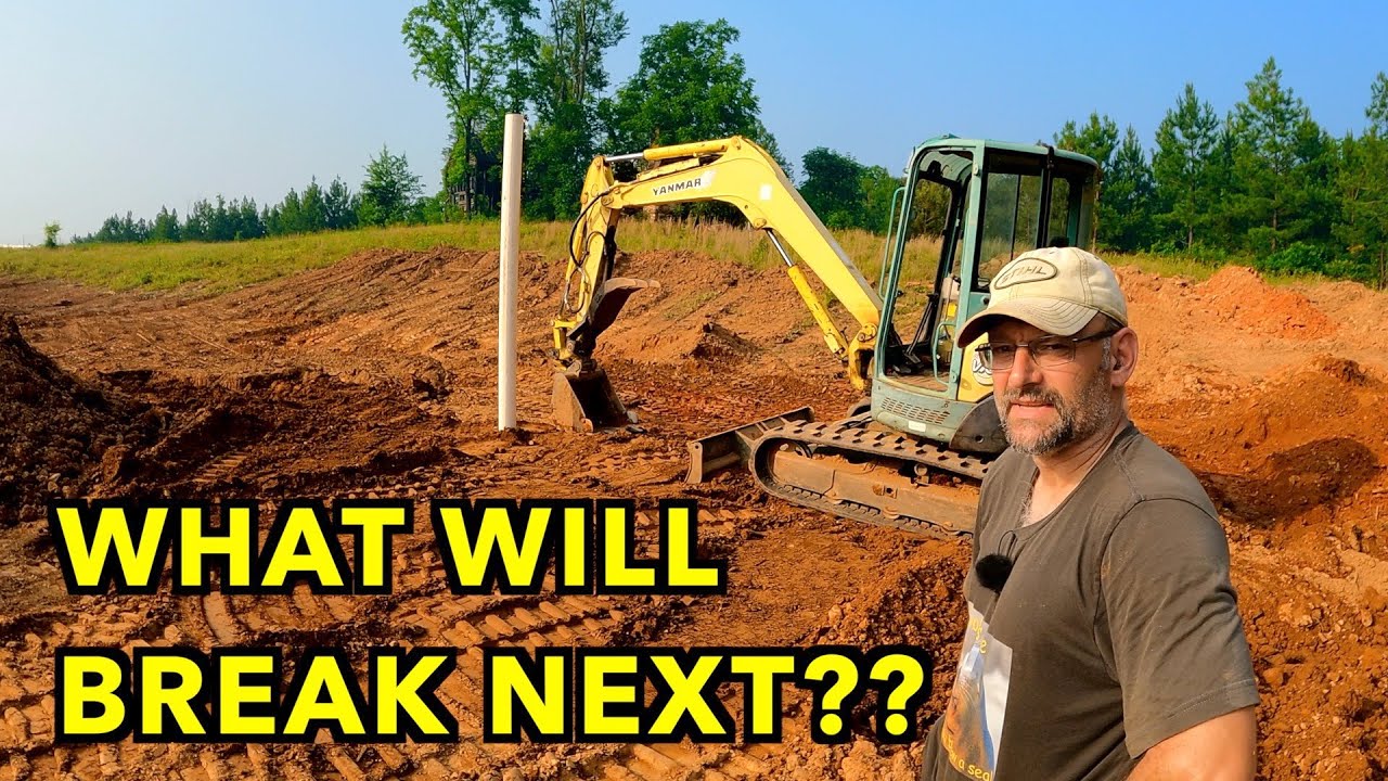 Farm Pond: Laying Pipe and Starting The Dam.  Part 4/7