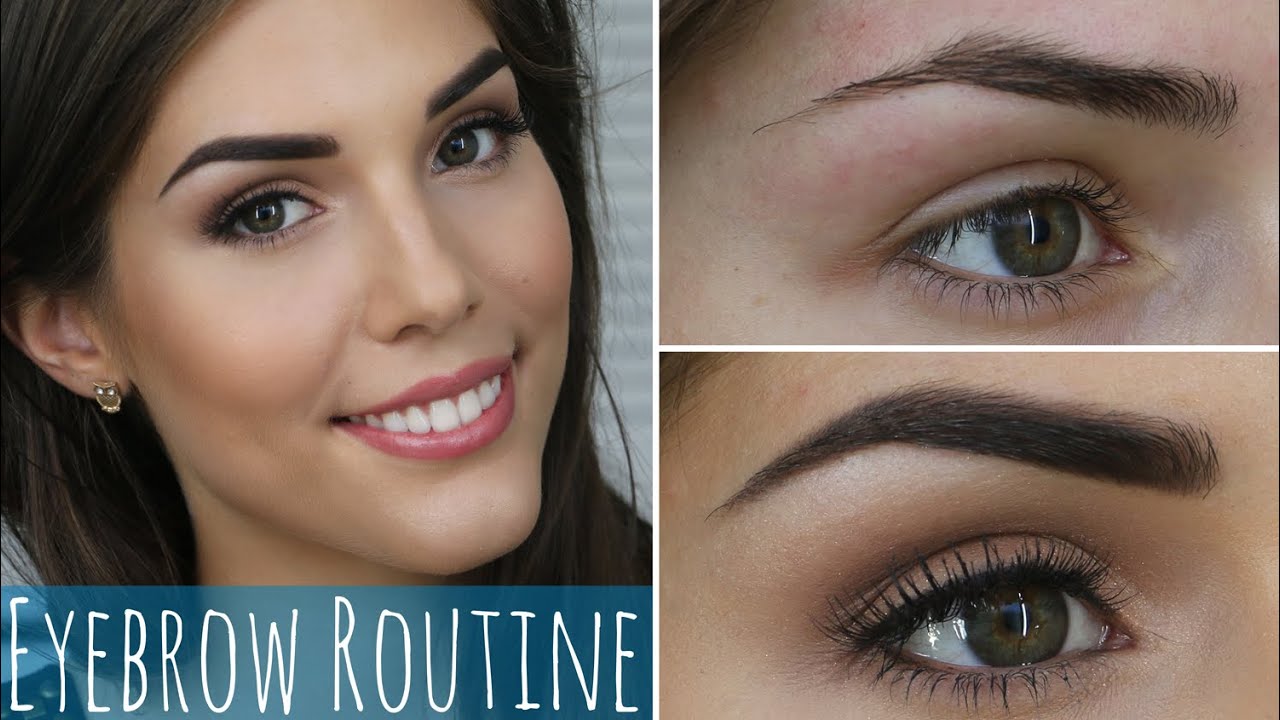 My Eyebrow Routine | How to Groom and Fill in Dark Eyebrows