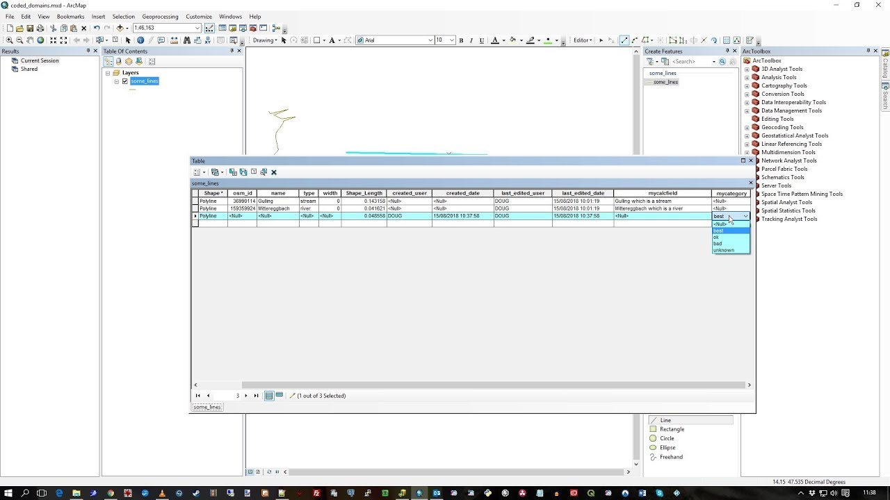 ArcGIS (ArcMap) Coded Domains - Create a drop down list for your users