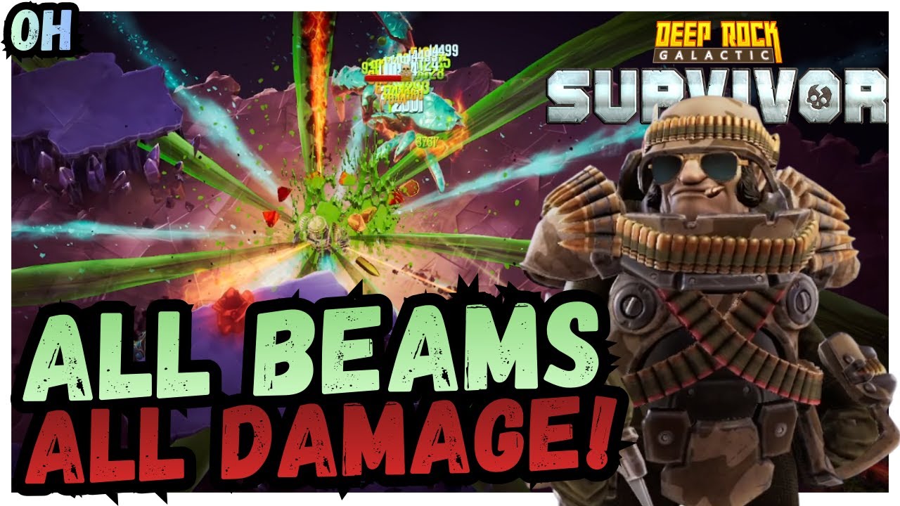 All Beams! ALL DAMAGE!! Deep Rock Galactic Survivor!