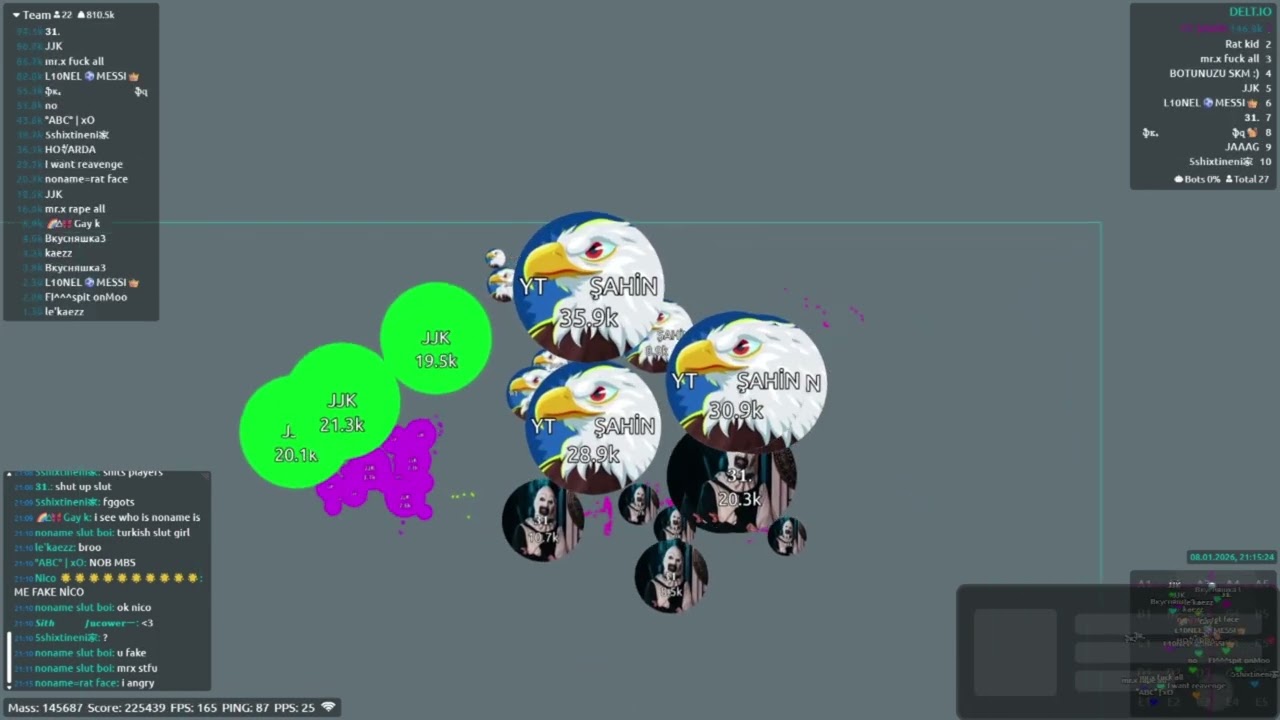 Agario NeW POP SPLİT TRİCK  DOUBLE SPLİT +vs1000