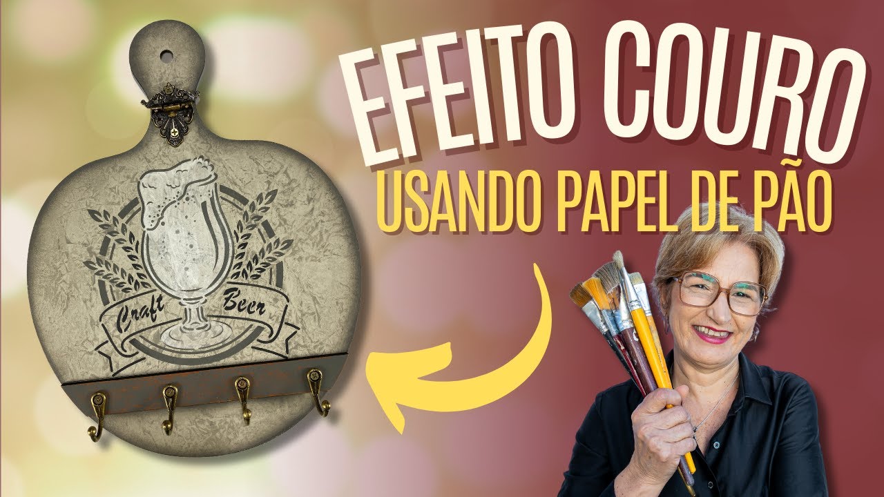 APRENDA a Fazer Imitação de Couro usando Papel de Pão!