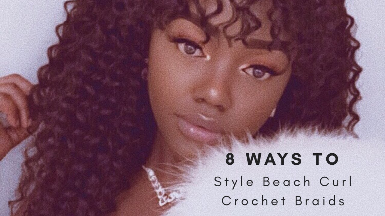 HOW TO: 8 Ways To Style Curly Crochet Braids  ft. Beach Curl (12