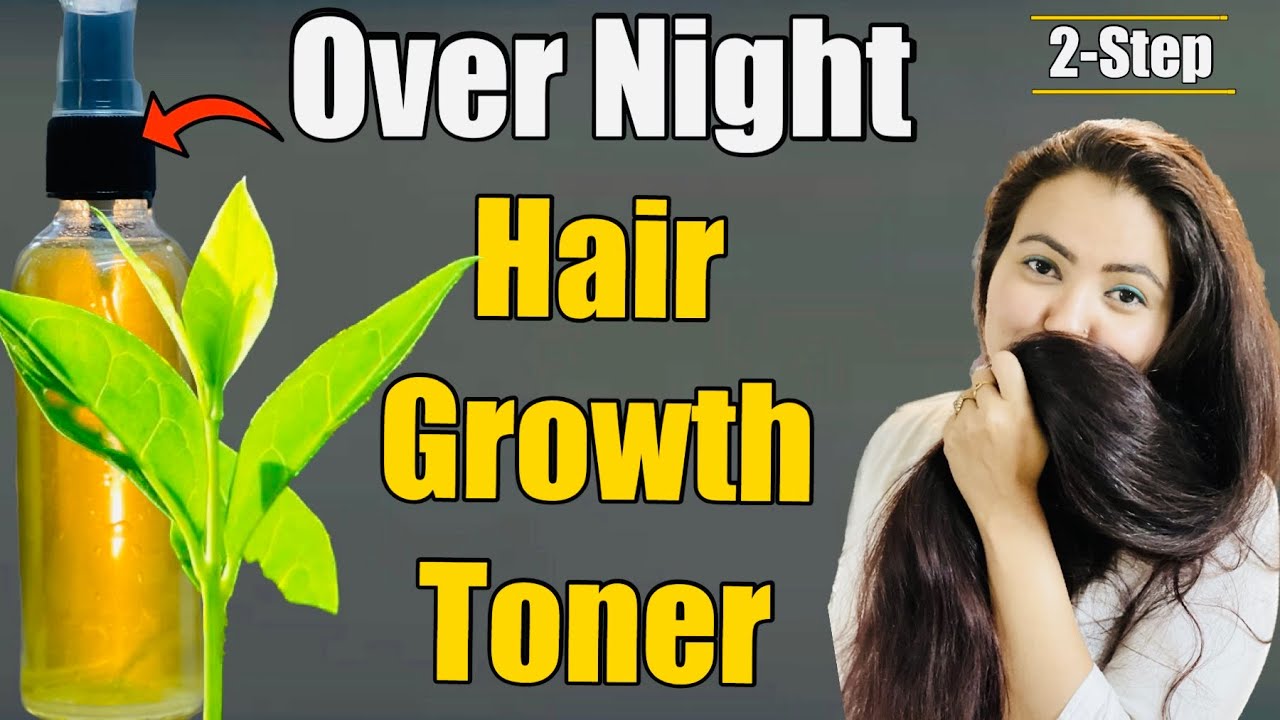 2-Step Overnight Hair growth challenge : Stop Hair fall & Grow long Shiny & Strong Hair Naturally