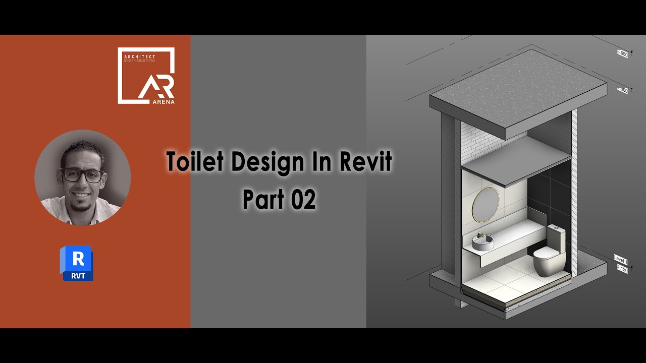 Toilet Design In Revit , Floor, Wall ,Ceiling Part02