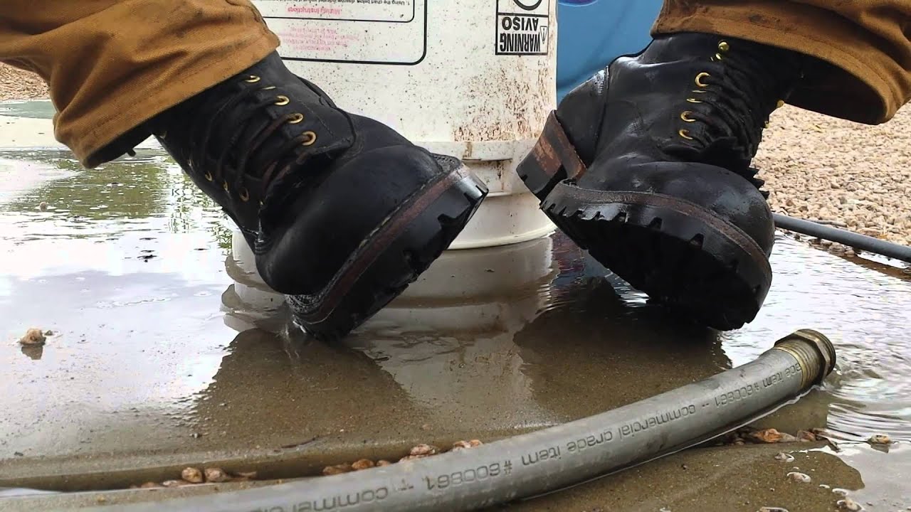White's boots cleaning and conditioning with Obenauf's.