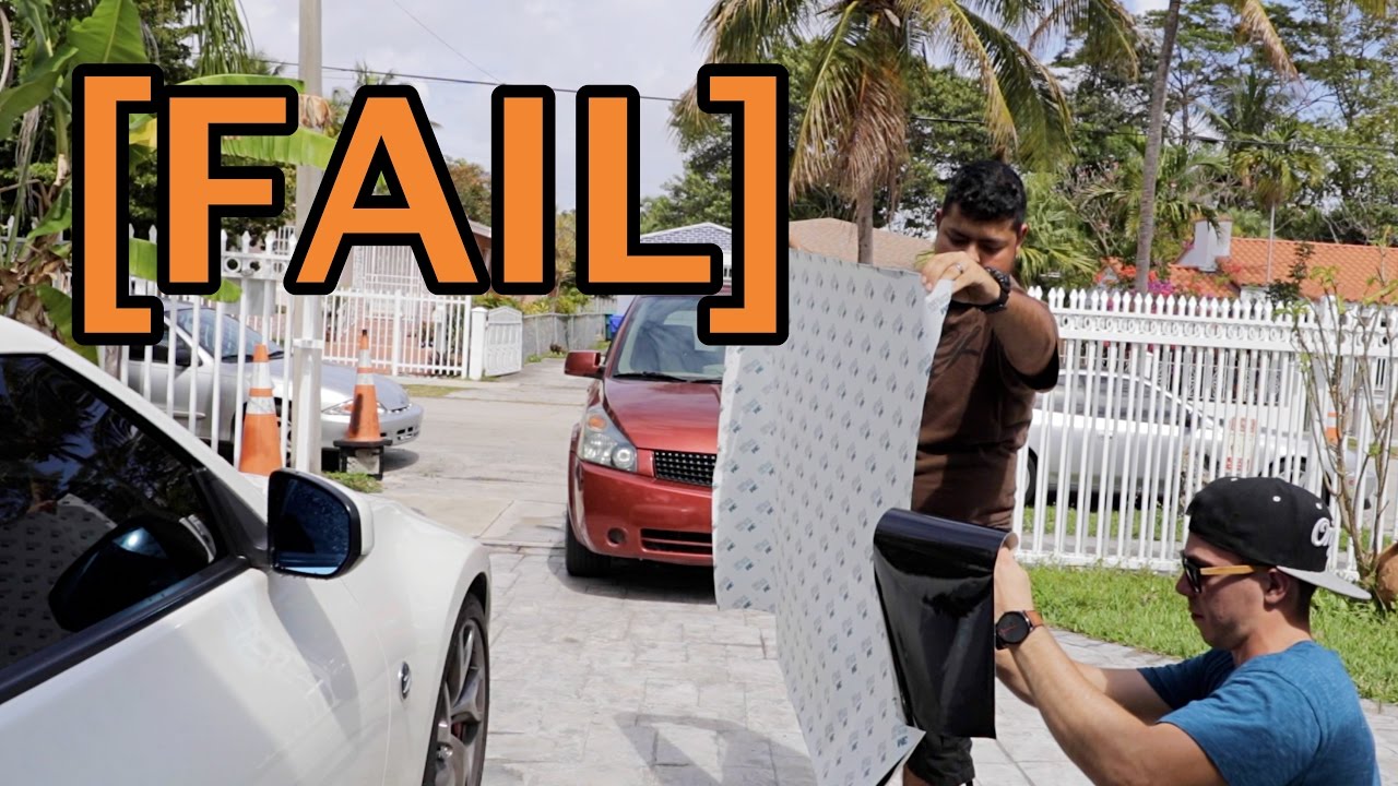 370z Black roof wrap (FAIL)