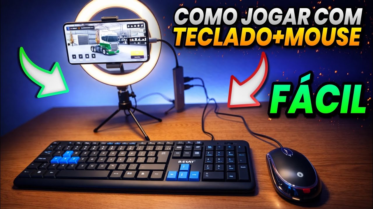 Seu Celular Nunca Mais Será o Mesmo! 😱 Tutorial de como jogar com teclado e mouse