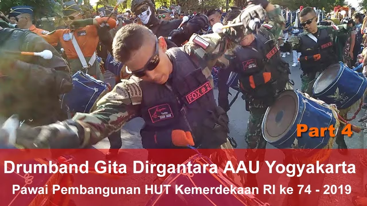 Drumband Gita Dirgantara AAU | Pawai Pembangunan HUT Kemerdekaan RI ke 74 Tahun 2019 Yogyakarta