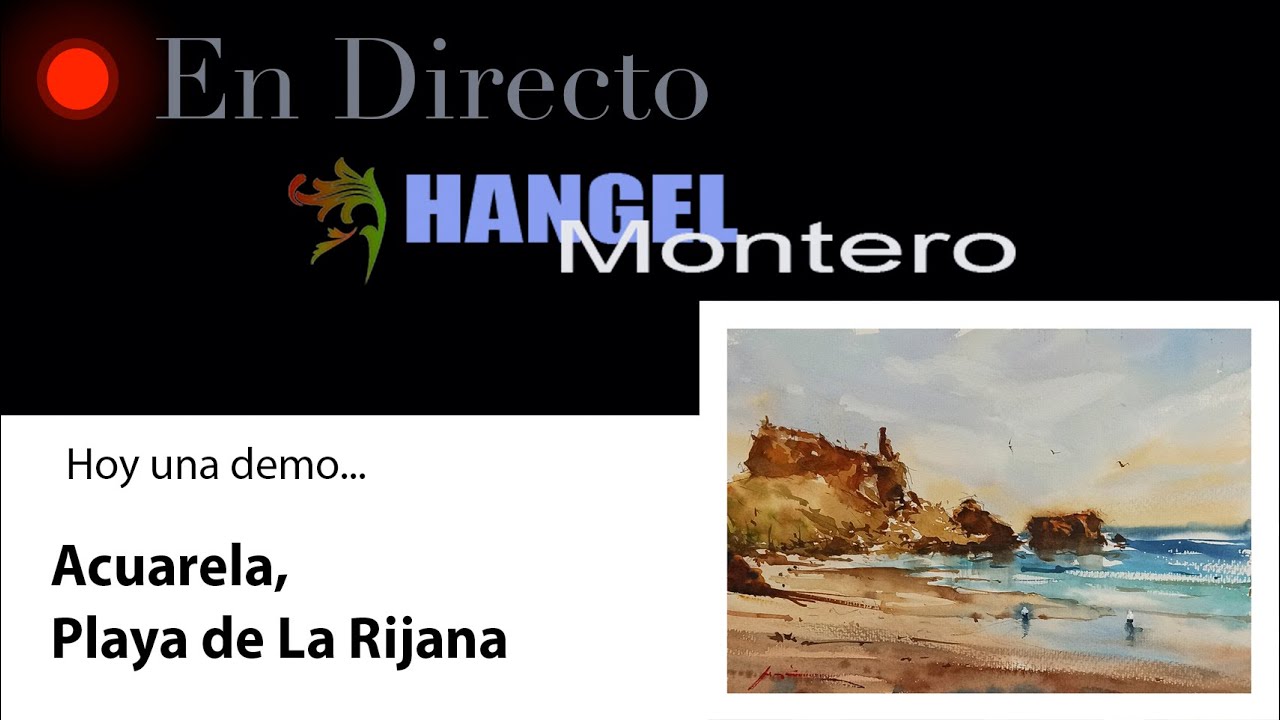Hoy una demo... Acuarela, playa de La Rijana - Hangel Montero