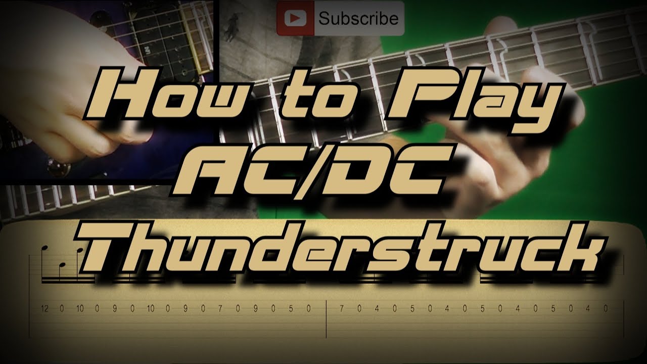 How to Play AC/DC - Thunderstruck (Intro) Как играть, Guitar Lesson