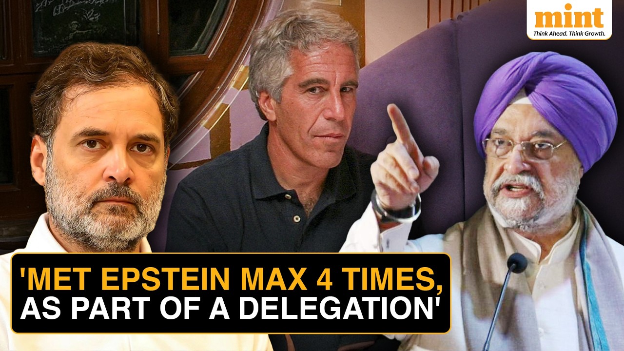 Minister Hardeep Puri Clarifies On Epstein 'Links', Hits Back At Rahul Gandhi's Allegations