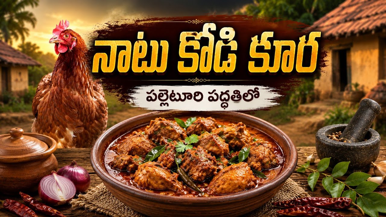పల్లెటూరి స్టైల్ నాటు కోడి కూర (village style natu kodi chicken curry)