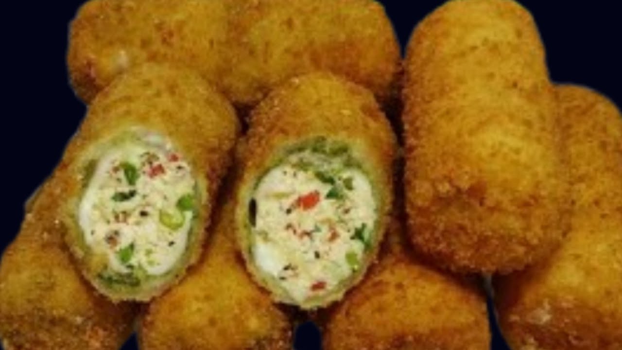 पनीर की बहुत ही स्वादिष्ट क्रिस्पी ब्रेड रोल। Paneer bread roll