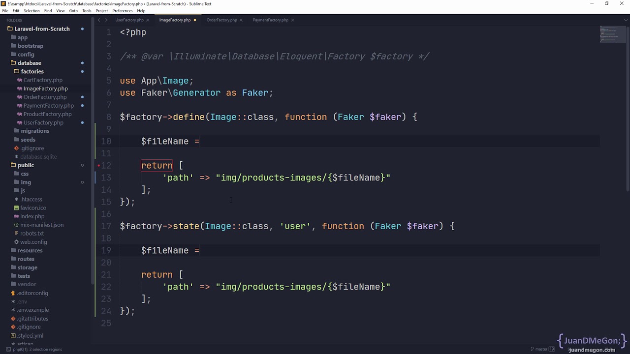 Implement the Factories of Your Models in Laravel 7
