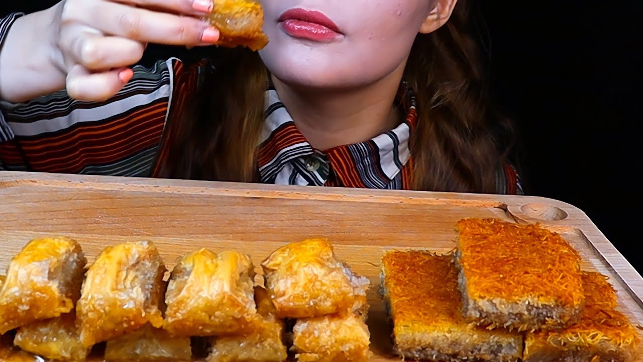 ASMR BAKLAVA AND KADAIF MUKBANG EATING SOUNDS