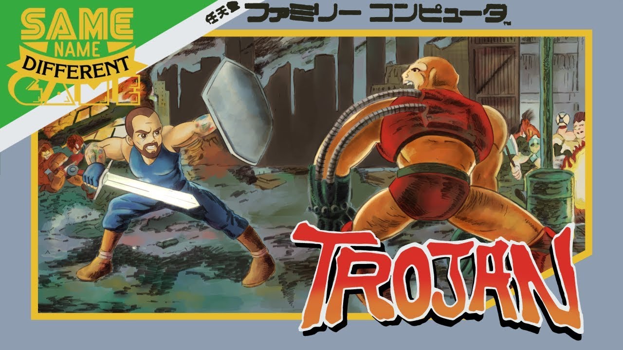 Одно и то же название, но другая игра: Trojan (NES против аркады, хронология Capcom, часть 1)