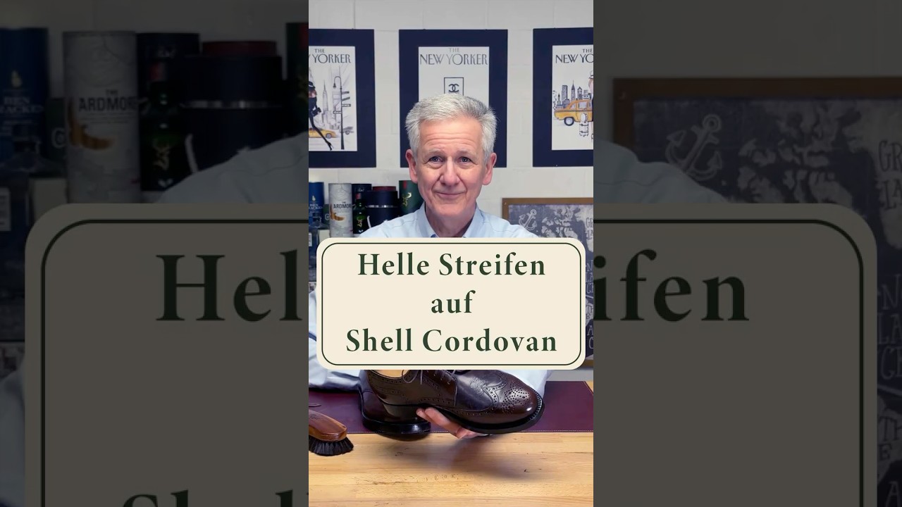 Was sind das helle Streifen auf Shell Cordovan?