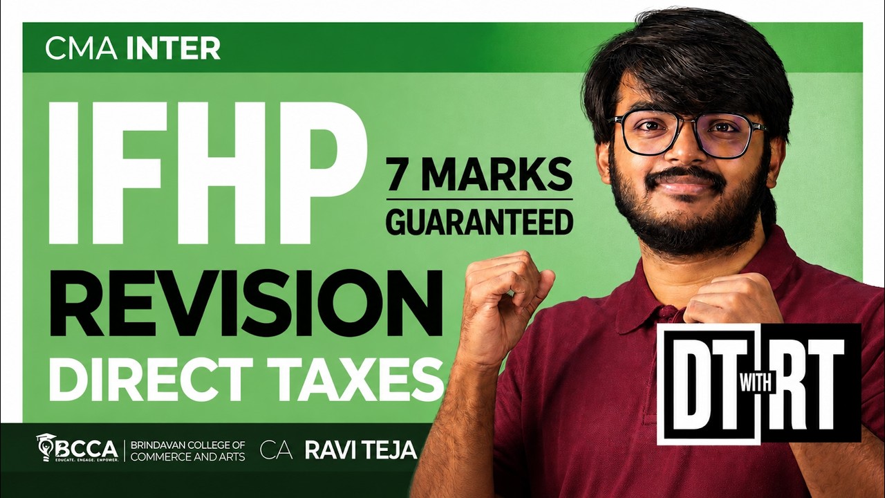 |ПОВТОРЕНИЕ CMA INTER IFHP| DT С RT |ОТ CA RAVI TEJA|