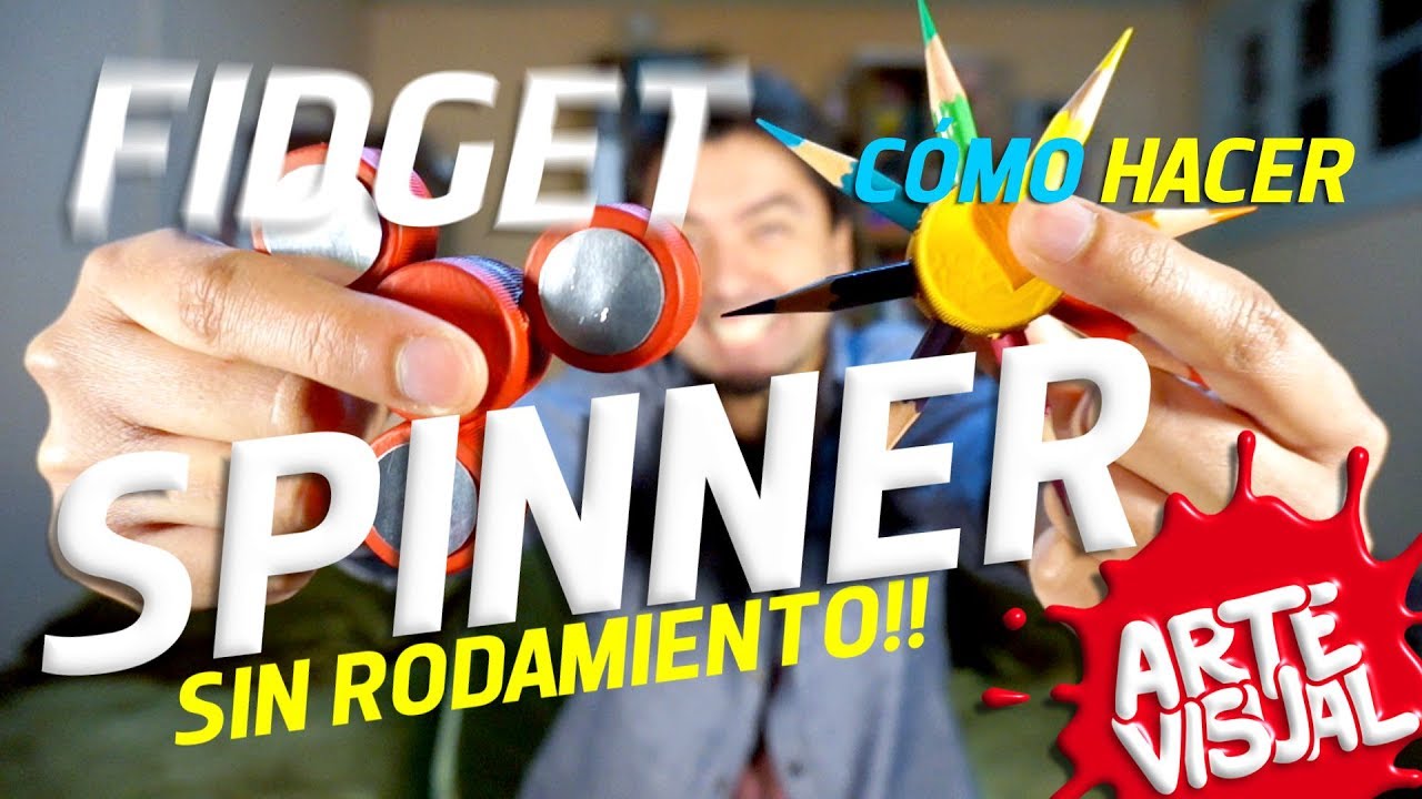 COMO HACER UN SPINNER SIN RODAMIENTO - DIY FIDGET SPINNER #Spinner ARTE VISUAL