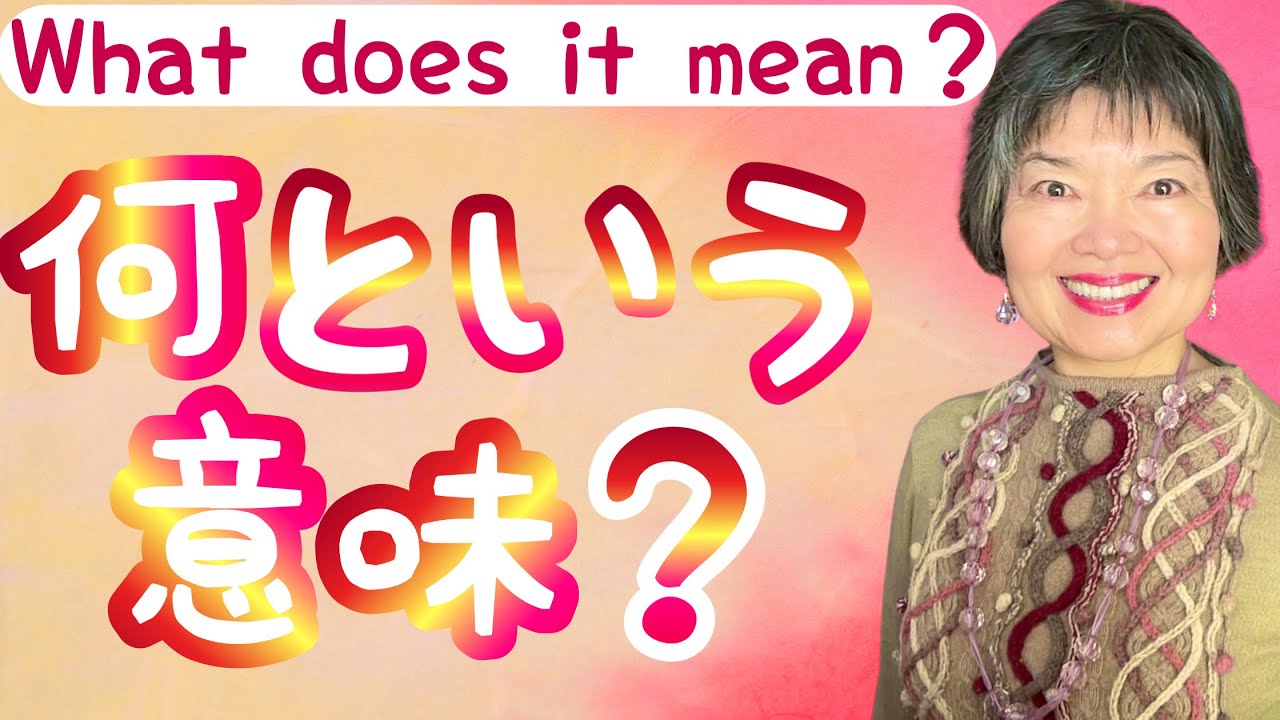 What does it mean なんという意味ですか Grammar N4-63
