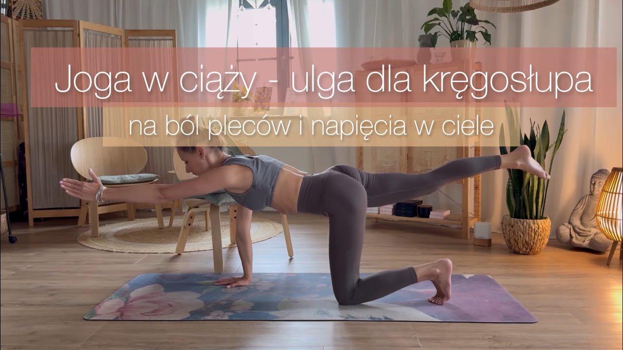 Joga w Ciąży | Ulga dla Kręgosłupa i Bioder | Codzienne Ćwiczenia| II i III trymestr