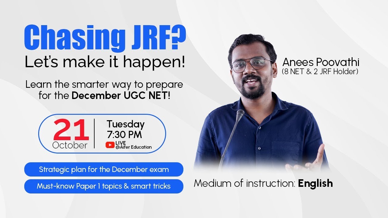 Chasing JRF ? Let's make it happen - learn the smarter way to prepare for the DECEMBER UGC NET