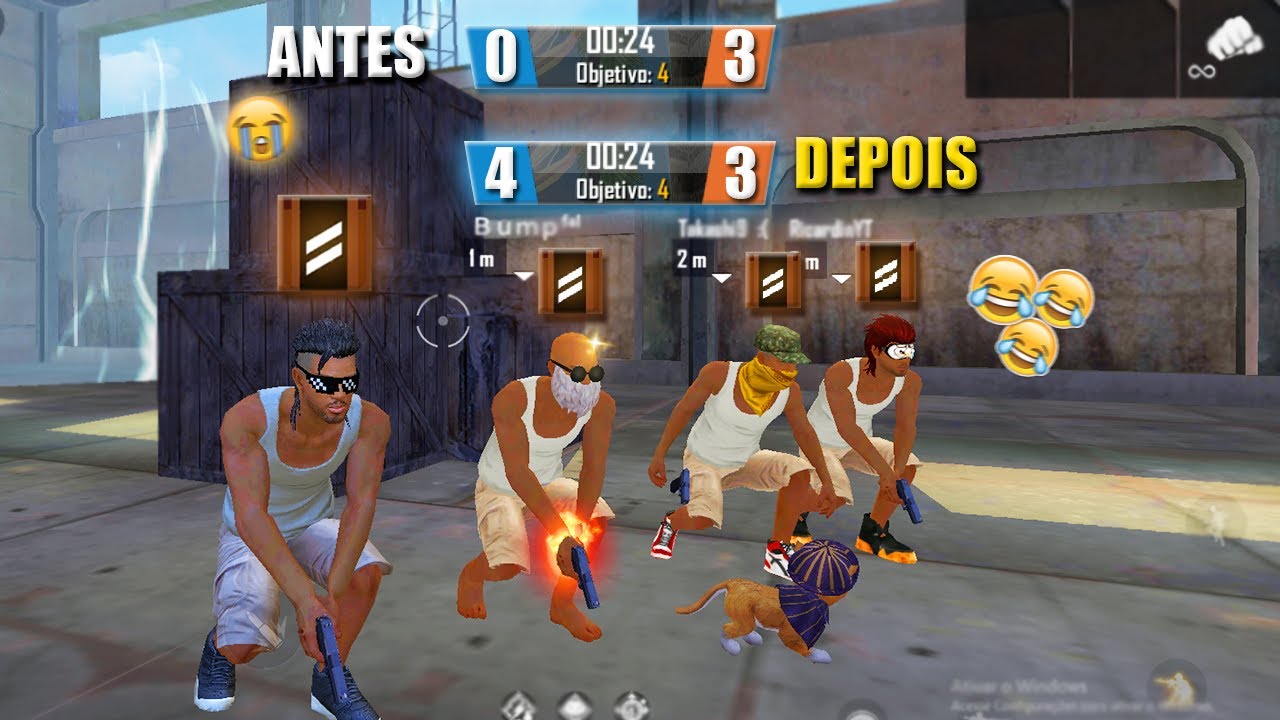 FINGIMOS SER INICIANTES E VIRAMOS A PARTIDA NO CS RANQUEADA DO FREE FIRE