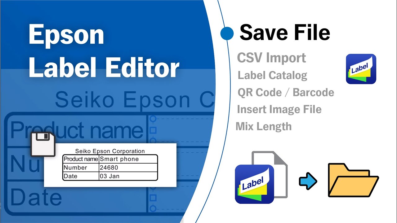 Epson Label Editor Software - Saving Label Designs