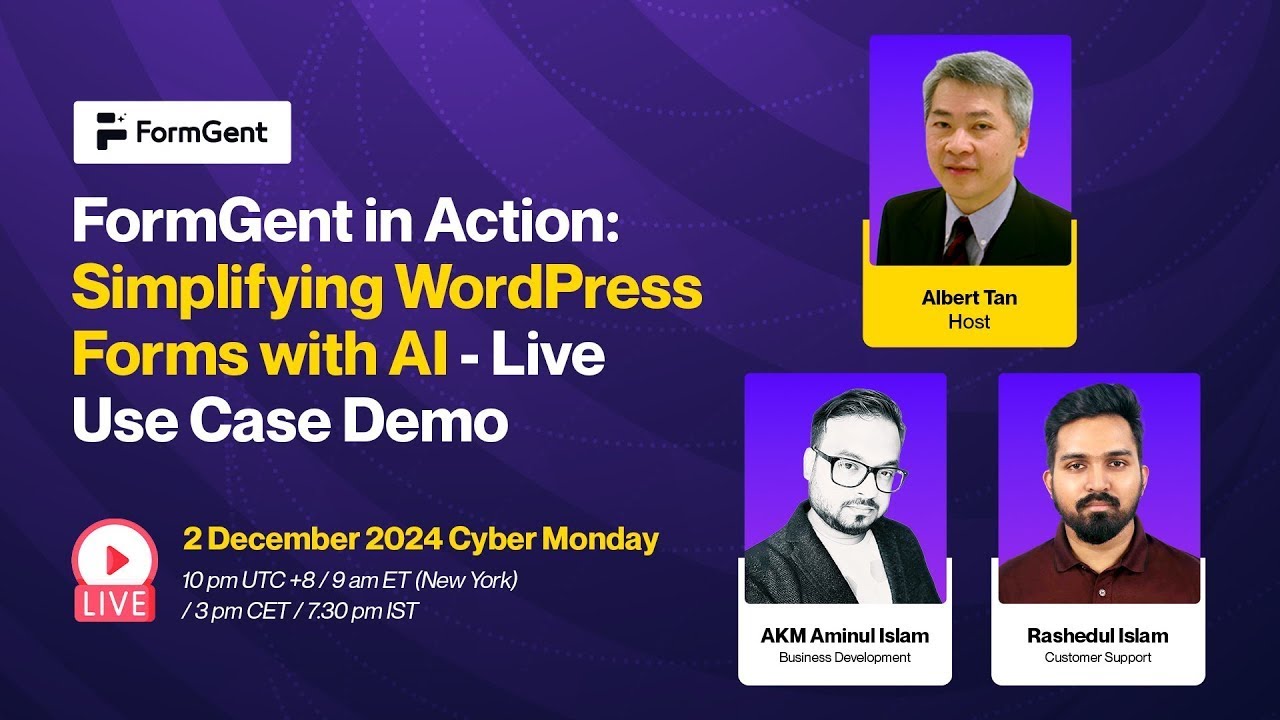 FormGent in Action: Simplifying WordPress Forms with AI 🤖 | Live Demo