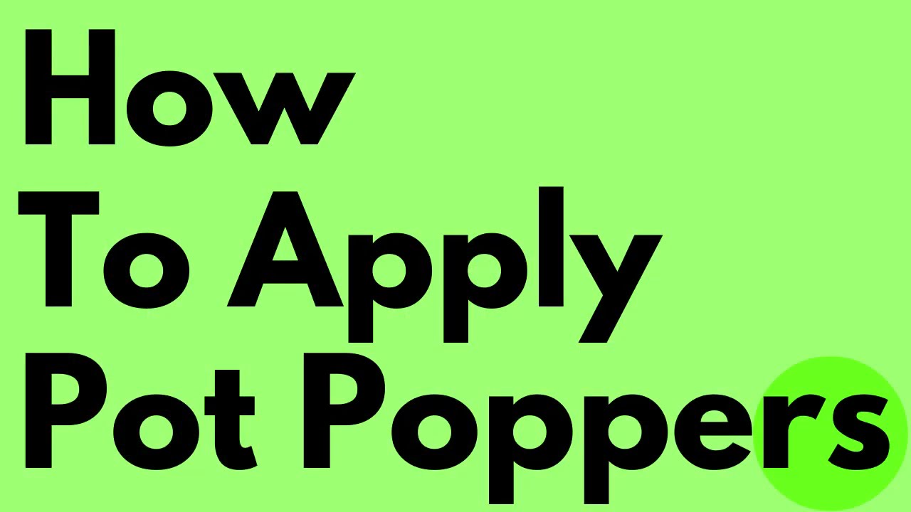 How To Apply Pot Poppers | The Environmental Factor Inc.