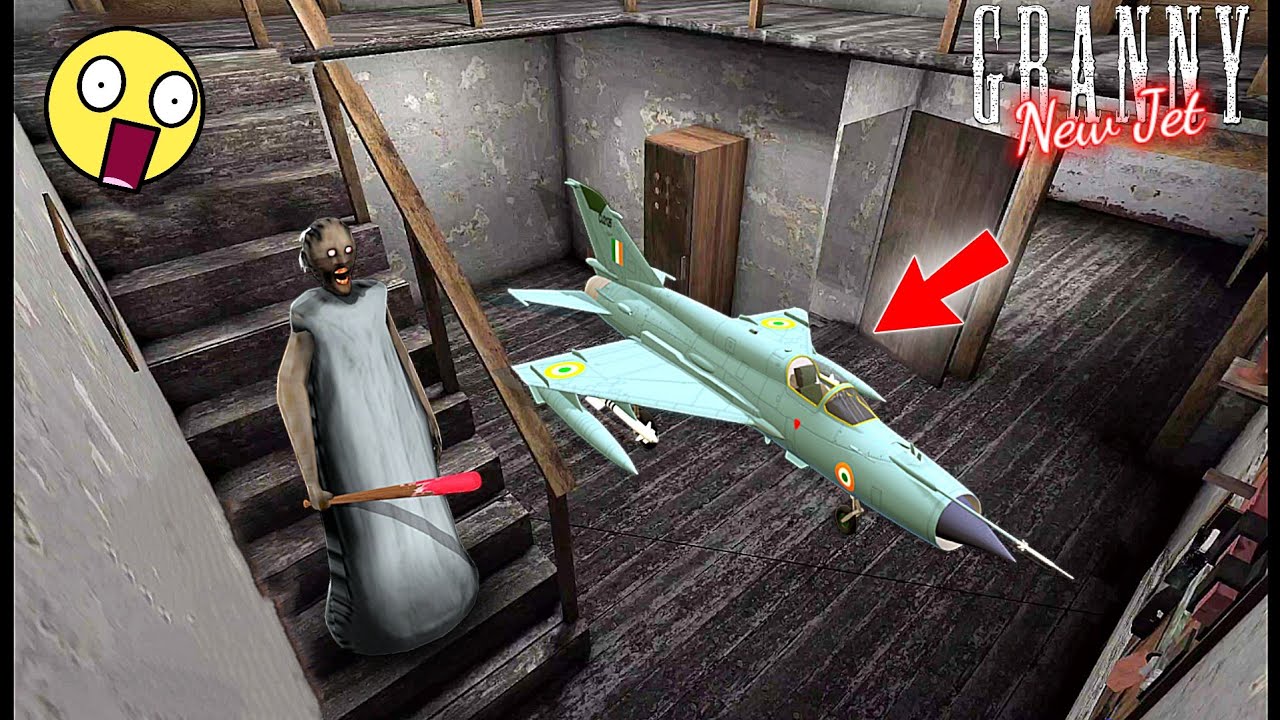 New Jet Escape In Granny New Update 🔥😱 || granny grandpa game || granny wala game funny video | Mod