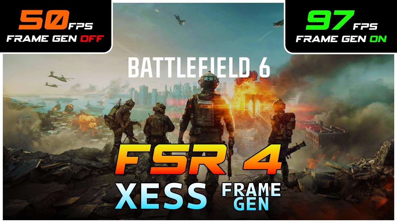 Battlefield 6 FSR 4 с оптическим масштабированием кадров XESS