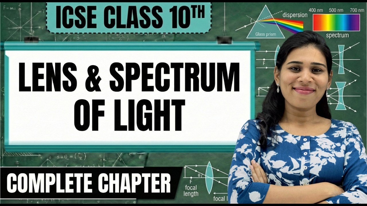 Lens & Spectrum of Light | ICSE Class 10 Physics | Complete Chapter + PYQs | Board Revision 🔥
