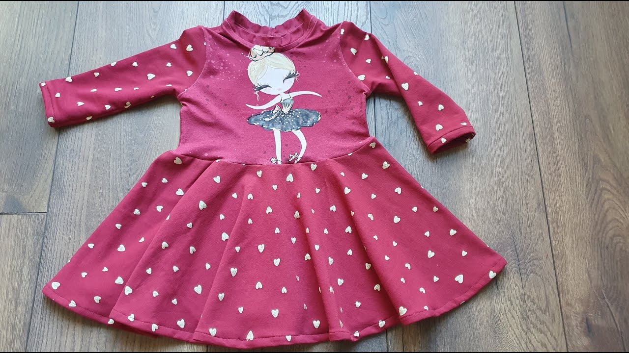 Child´s twirl jersey DRESS NO PATTERN NEEDED | Detské točivé úpletové šaty BEZ potreby STRIHU