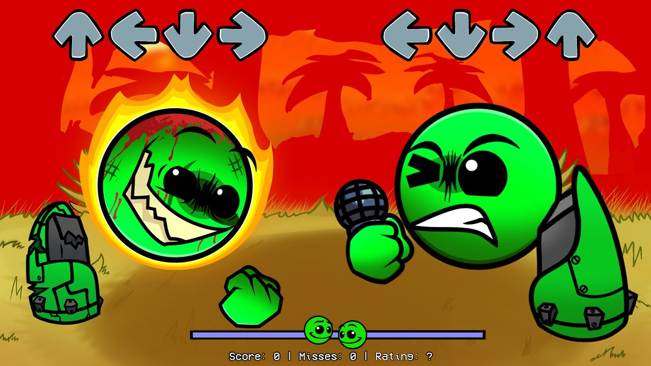 FNF NEW Geometry Dash 2.2 VS Geometry Dash 2.3 All Phases Sings Chasing | FNF Fire In The Hole V5