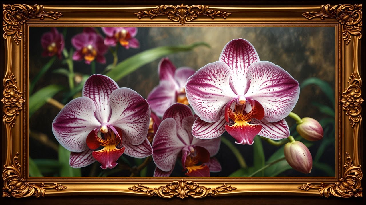 FRAME TV ART 4K | The Best Painting Orchid Flowers | Don't Miss Digital wall art for Smart TV