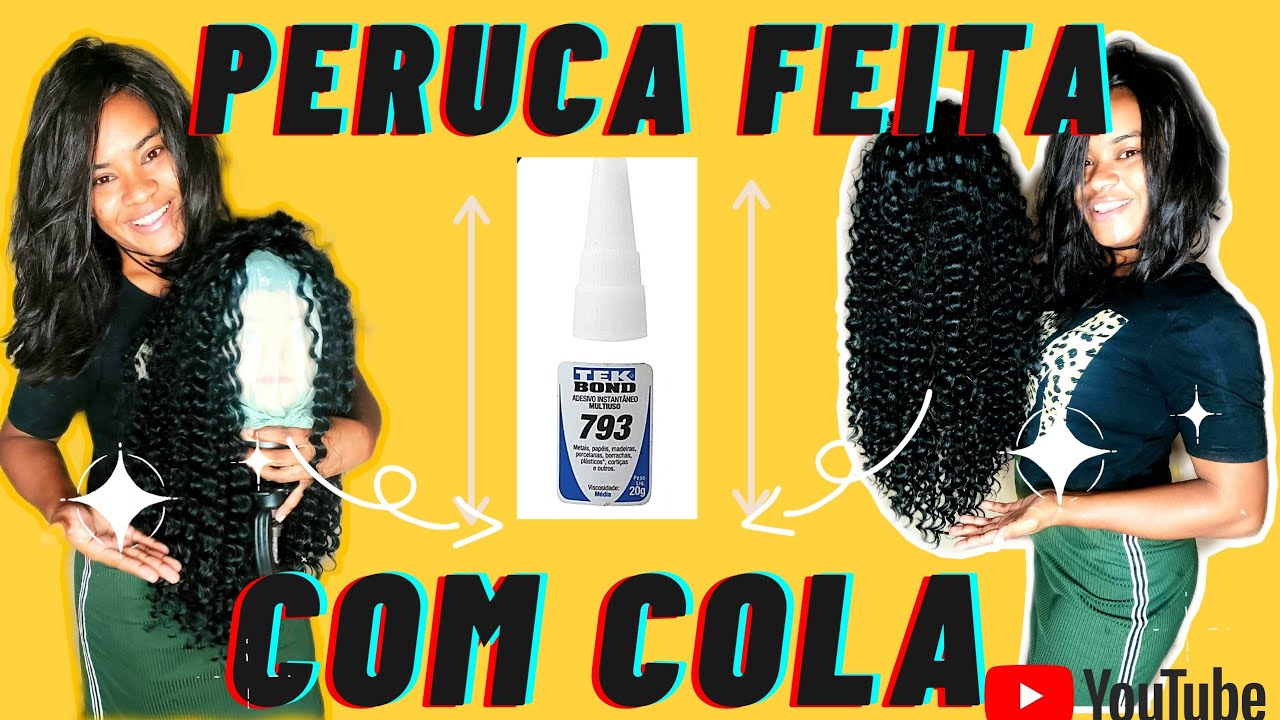 🌸COMO FAZER SUA PERUCA COM COLA🌸/ Cabelo Modern Girl Luxo Por Joyce Petrony