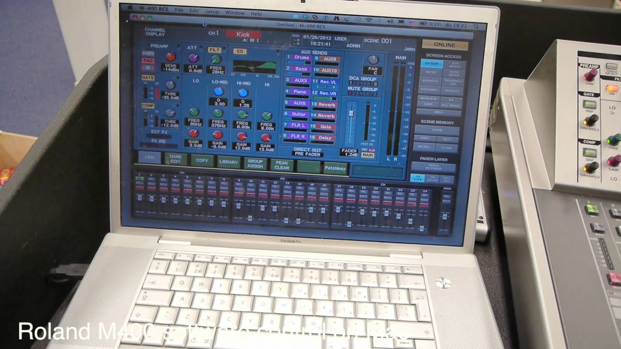 Roland V M400 Mac software control