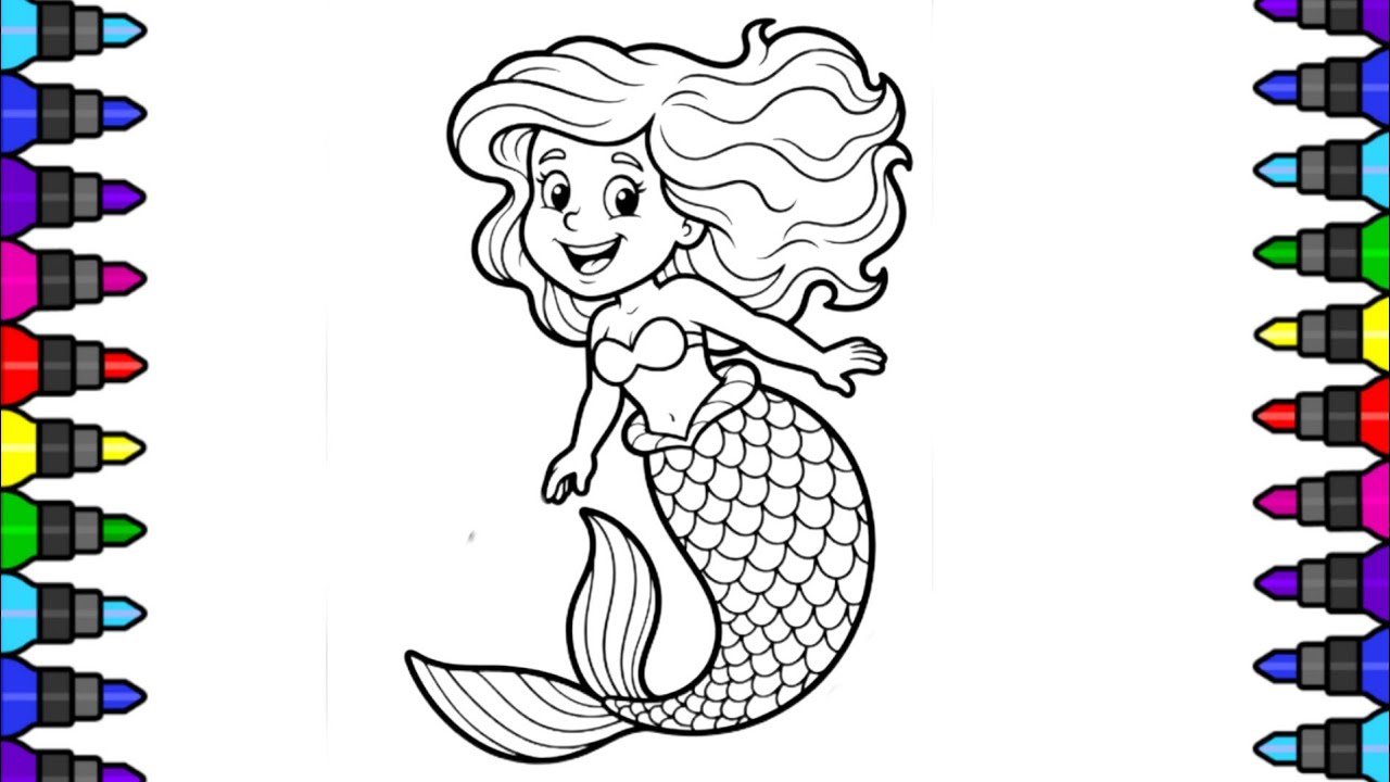Beautiful Mermaid Drawing For Kids | Step By Step Drawing For Kids | Art For Kids | 