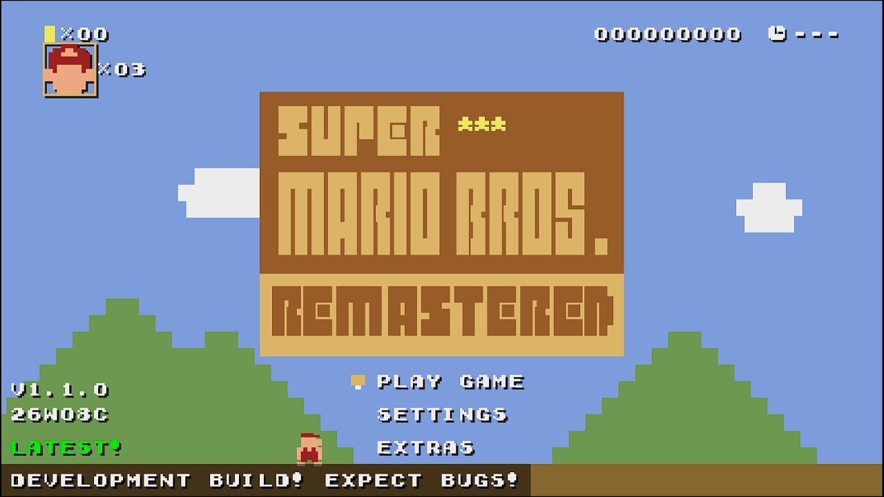 Super Mario Bros. NES Remake in Atari 2600 Style?!