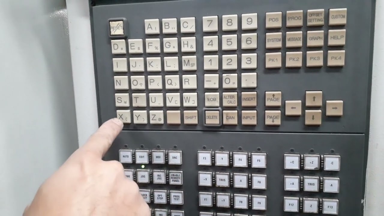 Centro de usinagem Romi D600,   Comando Fanuc, Como fazer preset em X e Y (Zero peça)